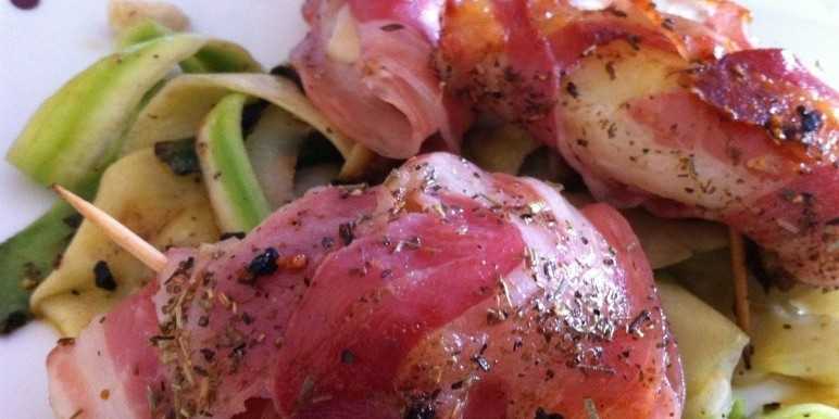 Pancetta et courgettes