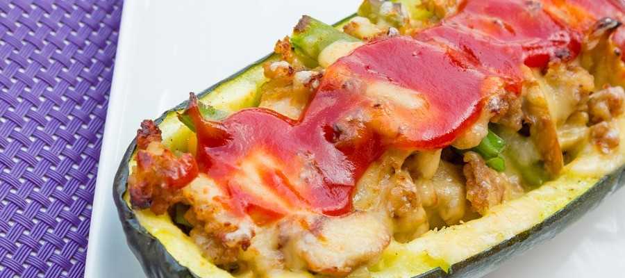 Courgettes farcies au poulet