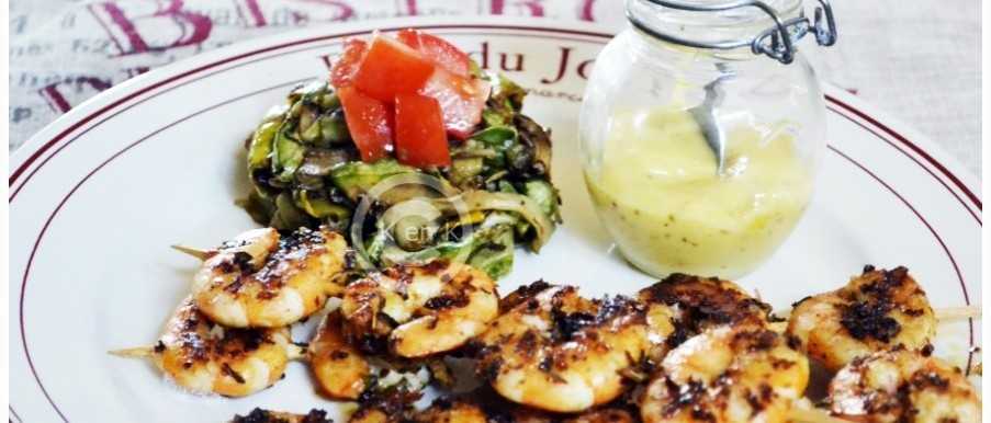Brochettes de crevettes