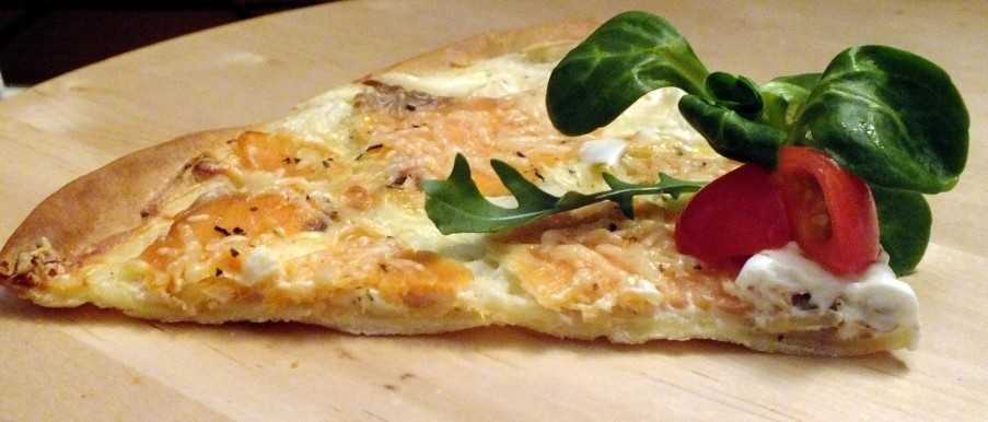 Pizza au saumon