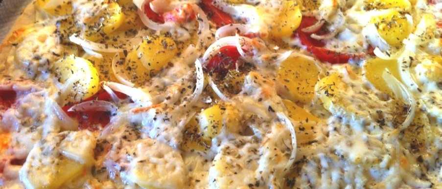 Pizza raclette et pommes de terre