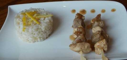 Brochettes de veau et poulet
