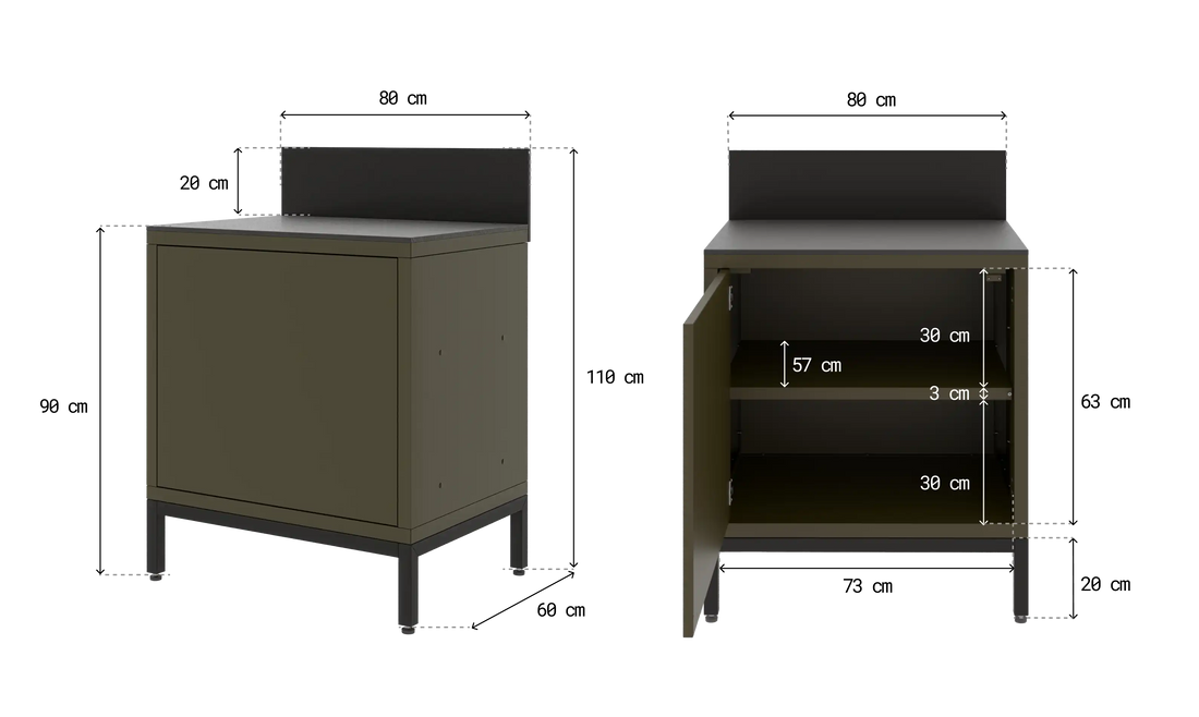Schéma dimensionnel du module Classic PILOTIS avec cotes
