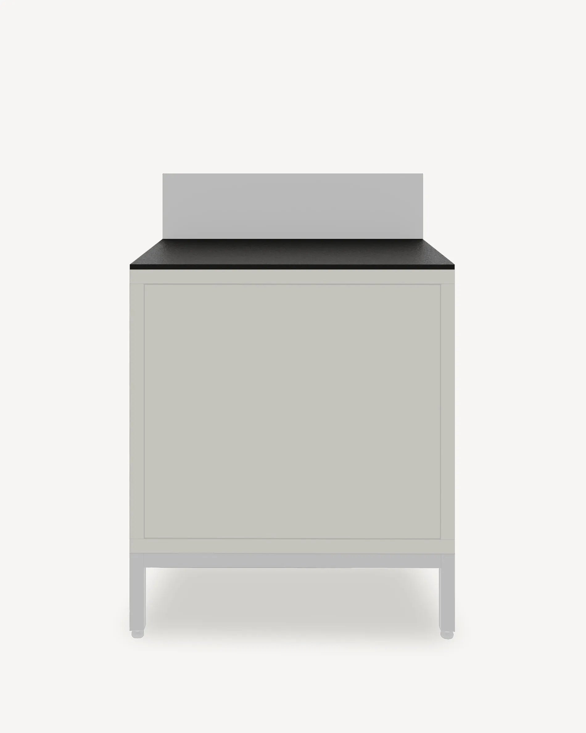 Pilotis-module Classic met zwart blad en grijze front, packshot op witte achtergrond