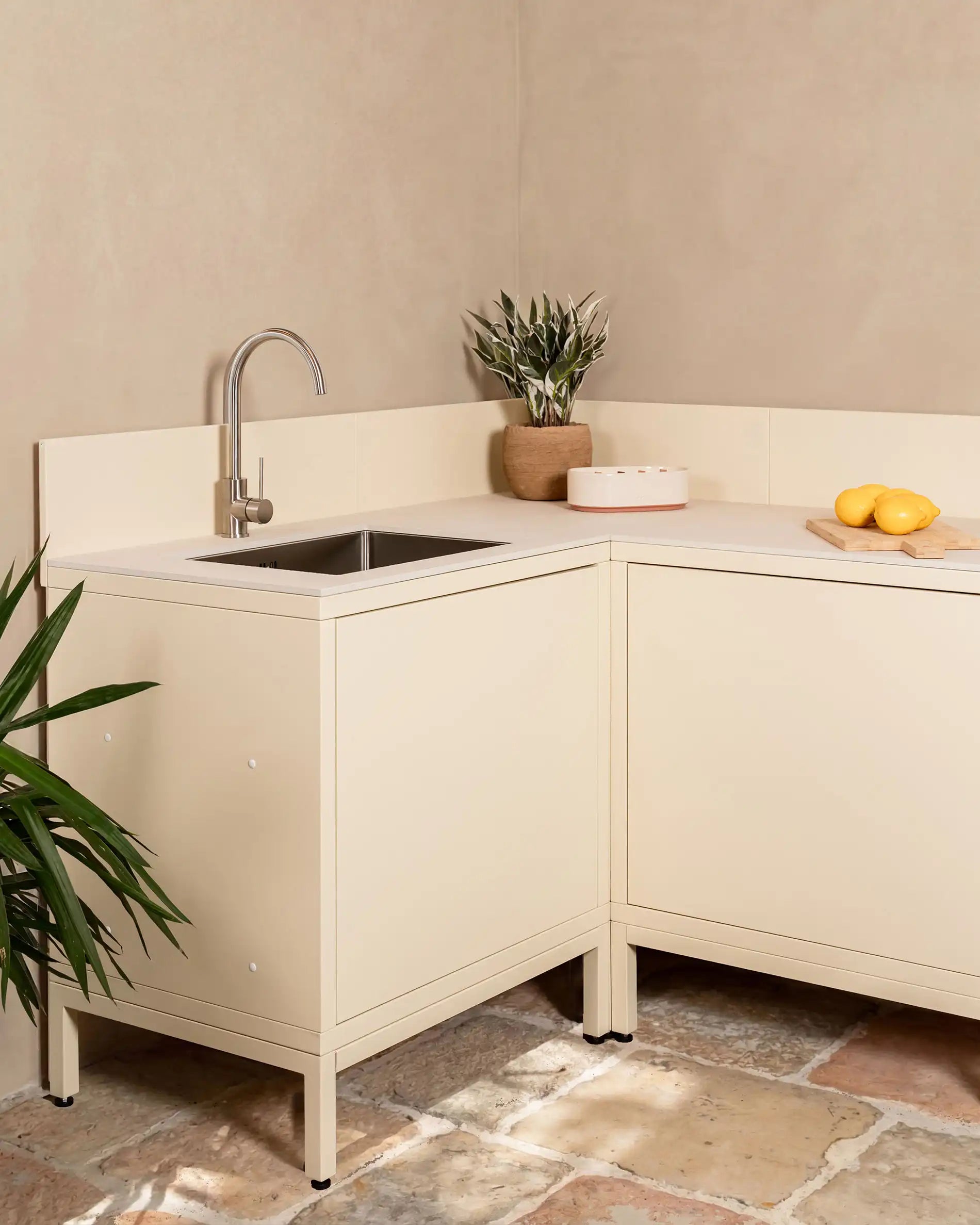 Hoekmeubel voor buitenkeuken PILOTIS