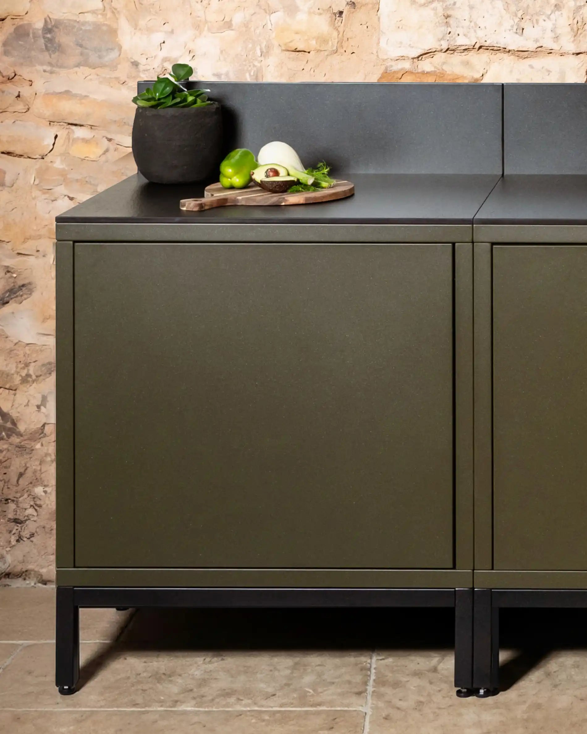Module classique Kokko Pilotis olive avec rangement intégré