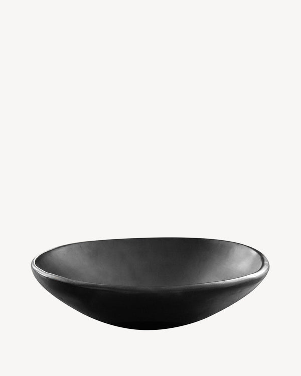 Grande coupe en argile noire Chamba Ø30cm