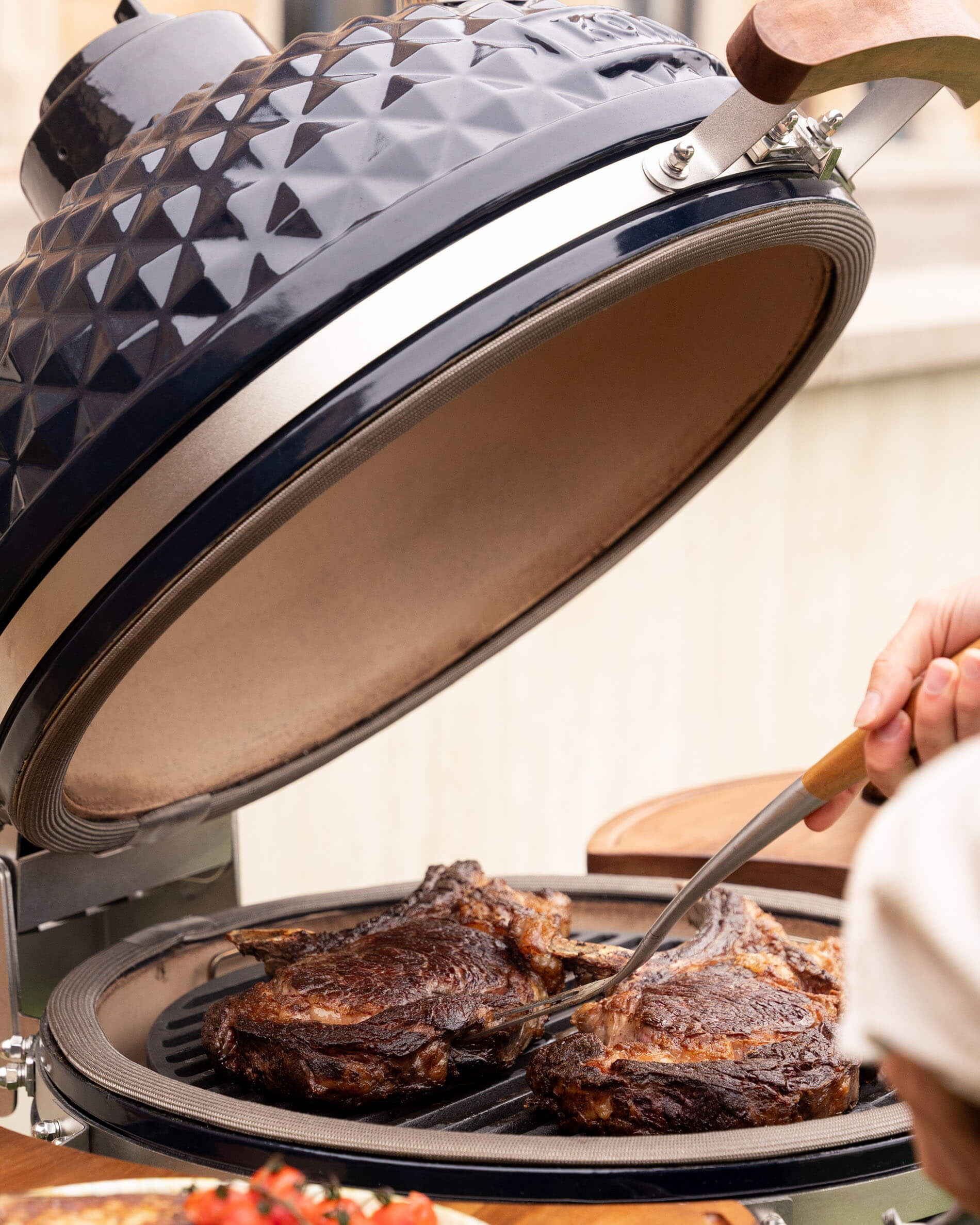 Gietijzeren rooster en côte de boeuf