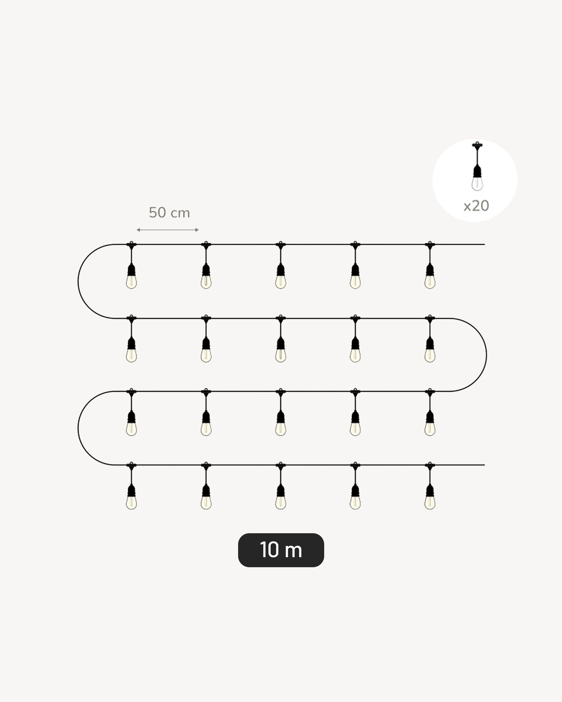 Guirlande goutte à filament