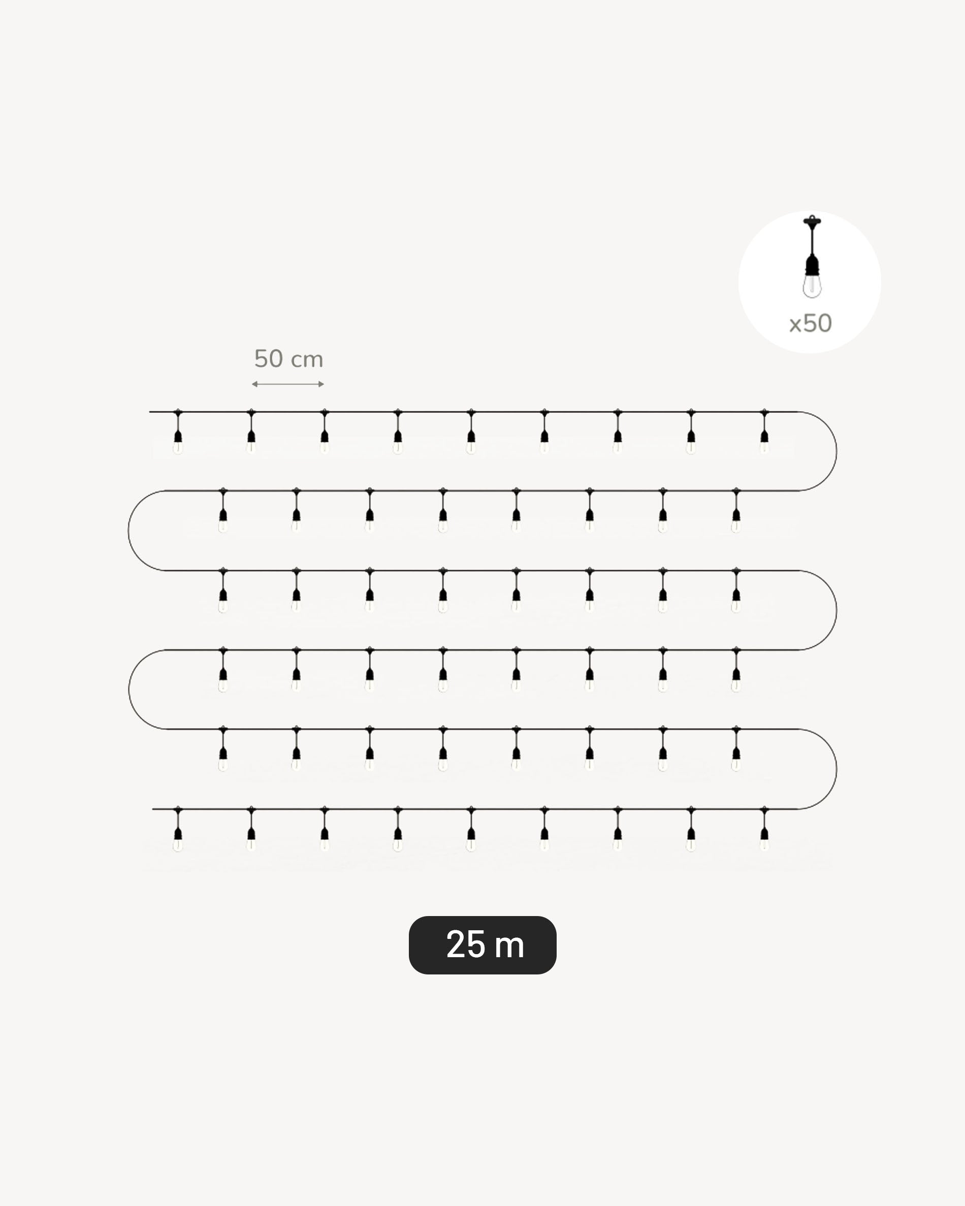 Guirlande goutte à filament
