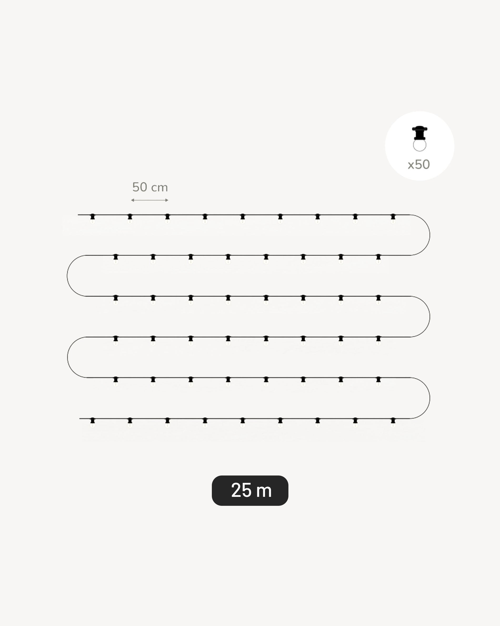 Guirlande ronde à filament