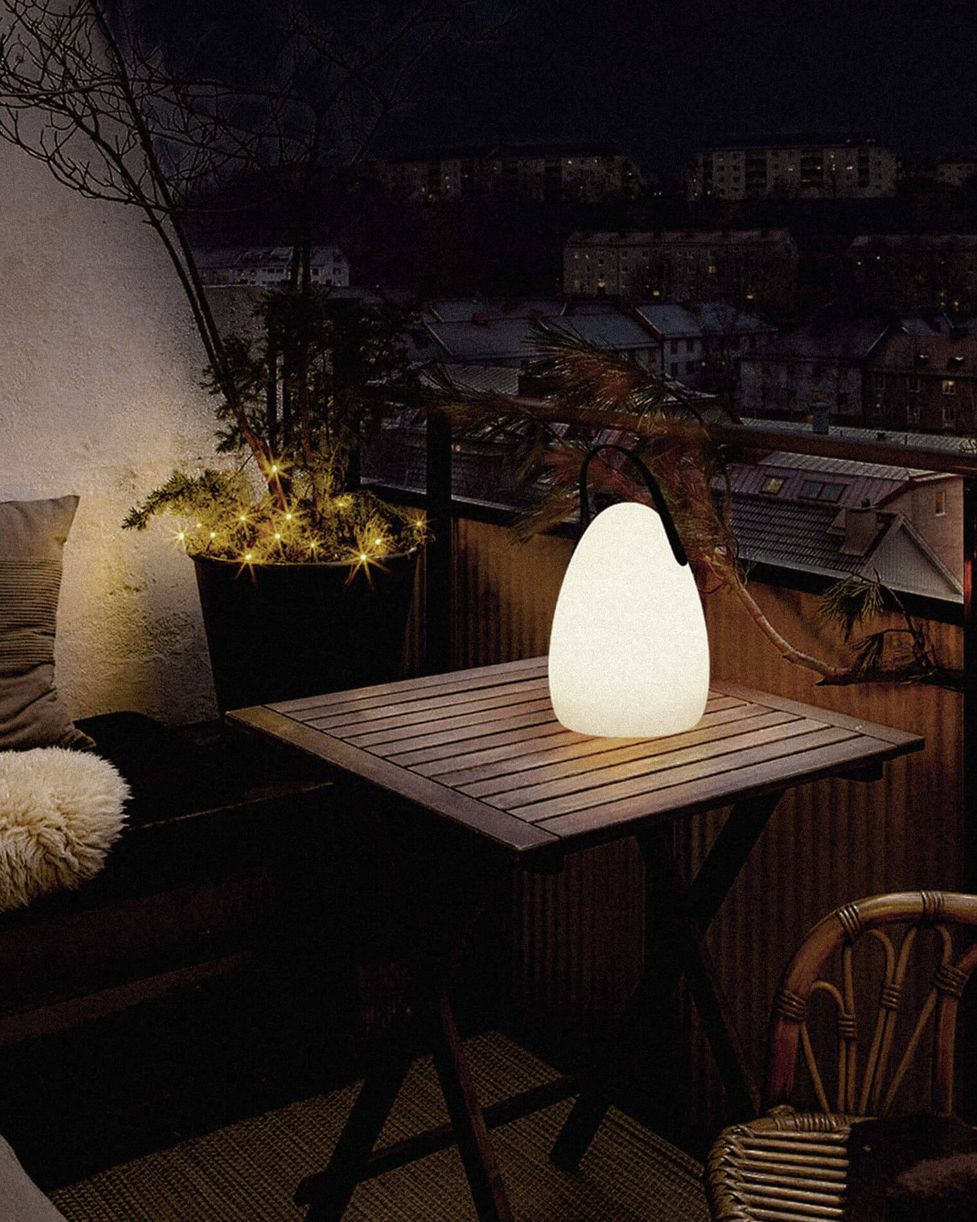 Lampe d’extérieur oeuf rechargeable