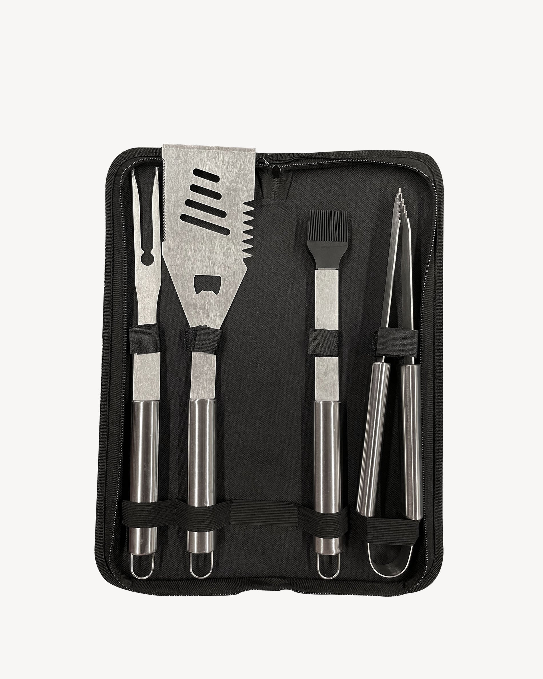 Set van 4 roestvrijstalen accessoires