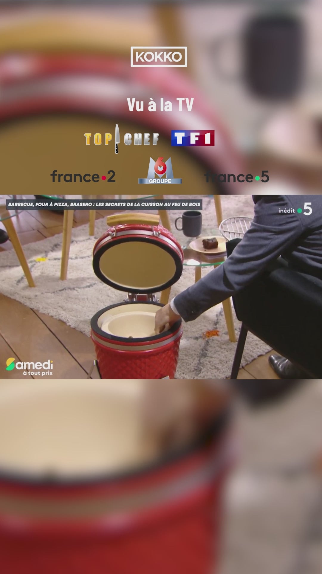 Video laden: Vidéo Kokko présentant le kamado en situation de cuisson et de dégustation